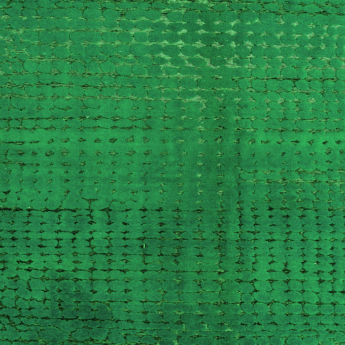 Square Machine Washable Abstract Green Modern Area Rugs, wshabs4382grn