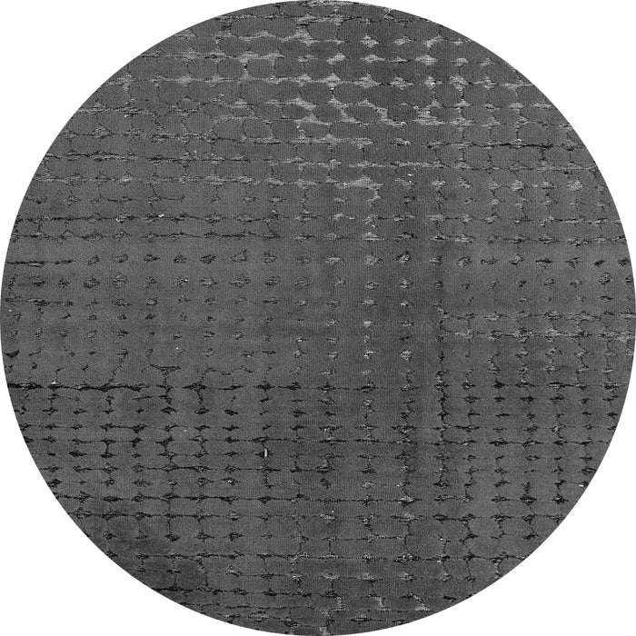 Round Abstract Gray Modern Rug, abs4382gry