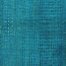 Square Abstract Turquoise Modern Rug, abs4382turq