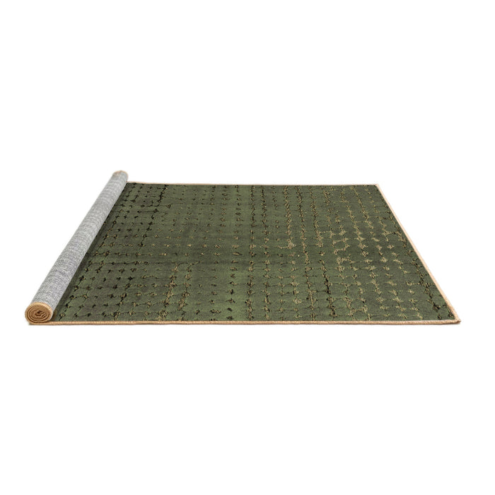 Sideview of Machine Washable Abstract Brown Modern Rug, wshabs4382brn