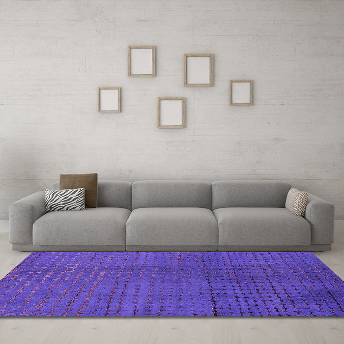 Machine Washable Abstract Pink Modern Rug in a Living Room, wshabs4382pnk
