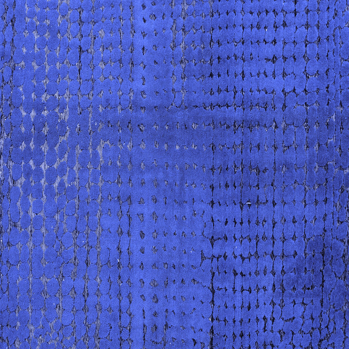 Square Abstract Blue Modern Rug, abs4382blu