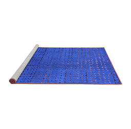 Sideview of Machine Washable Abstract Purple Modern Area Rugs, wshabs4382pur