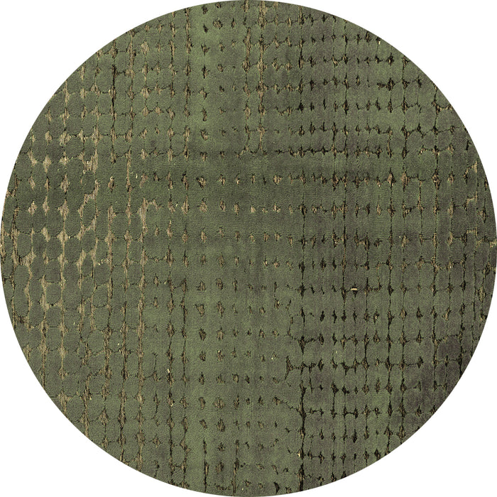 Round Abstract Brown Modern Rug, abs4382brn