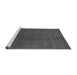 Sideview of Machine Washable Abstract Gray Modern Rug, wshabs4382gry