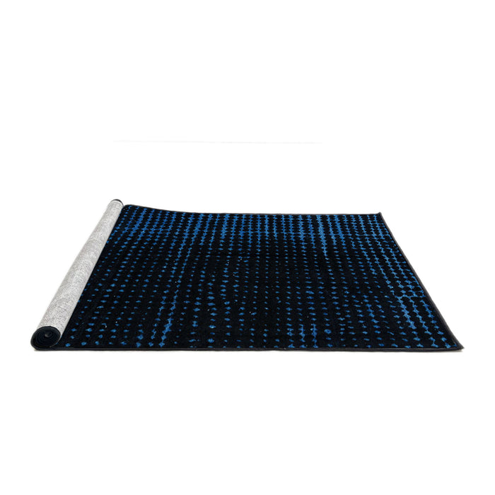 Sideview of Machine Washable Abstract Black Rug, wshabs4383