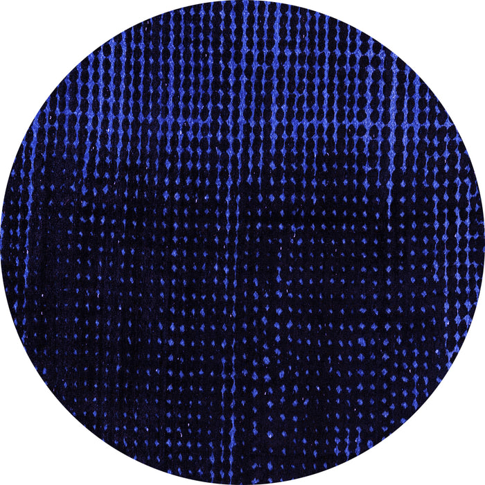 Round Abstract Purple Modern Rug, abs4383pur