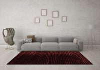 Machine Washable Abstract Red Modern Rug, wshabs4383red