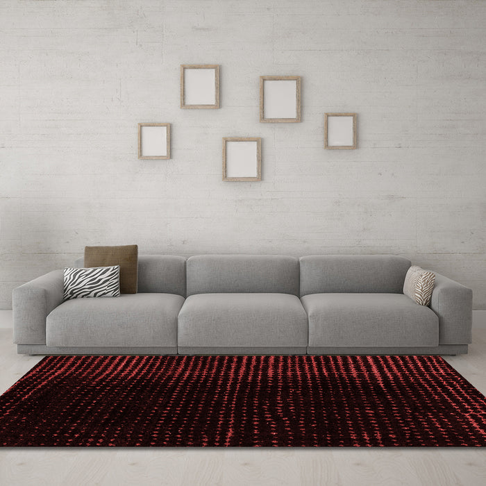 Modern Red Washable Rugs