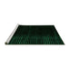 Sideview of Machine Washable Abstract Green Modern Area Rugs, wshabs4383grn