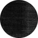 Round Abstract Gray Modern Rug, abs4383gry