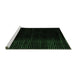 Sideview of Machine Washable Abstract Emerald Green Modern Area Rugs, wshabs4383emgrn