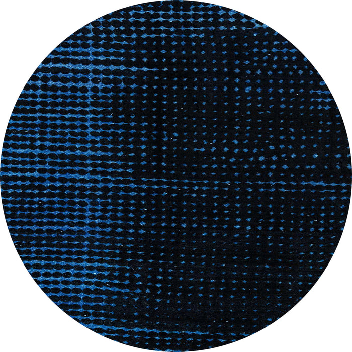 Round Abstract Black Modern Rug, abs4383