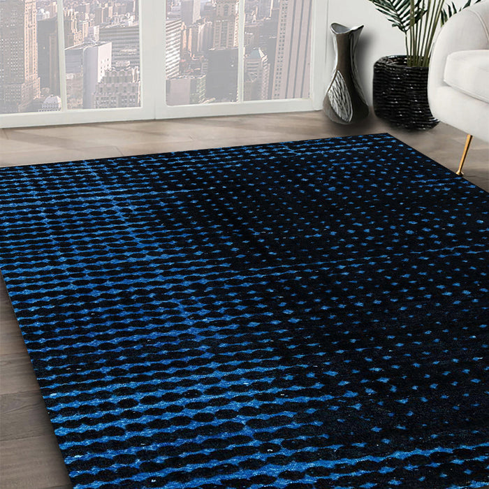 Machine Washable Abstract Black Rug in a Family Room, wshabs4383