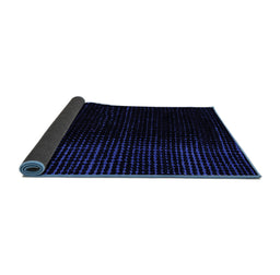 Sideview of Abstract Blue Modern Rug, abs4383blu