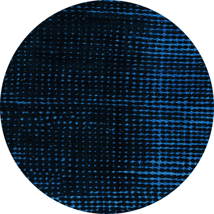 Round Abstract Light Blue Modern Rug, abs4383lblu