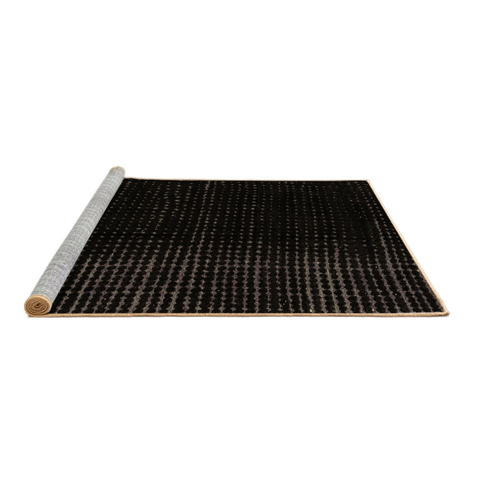 Sideview of Machine Washable Abstract Brown Modern Rug, wshabs4383brn