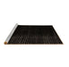 Sideview of Machine Washable Abstract Brown Modern Rug, wshabs4383brn