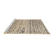 Sideview of Machine Washable Abstract Dark Almond Brown Rug, wshabs4384
