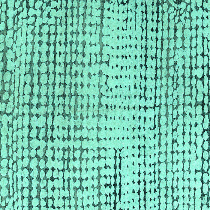 Square Solid Turquoise Modern Rug, abs4384turq