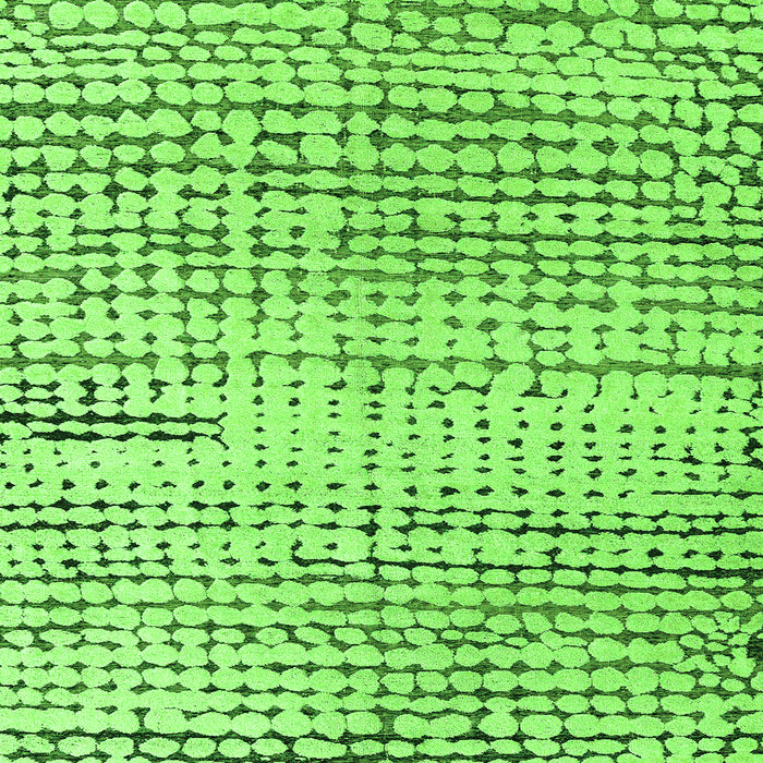 Square Machine Washable Solid Green Modern Area Rugs, wshabs4384grn