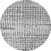 Round Solid Gray Modern Rug, abs4384gry