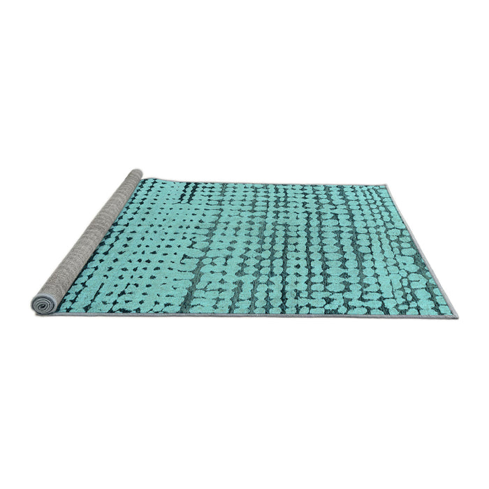 Sideview of Machine Washable Solid Light Blue Modern Rug, wshabs4384lblu