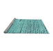 Sideview of Machine Washable Solid Light Blue Modern Rug, wshabs4384lblu