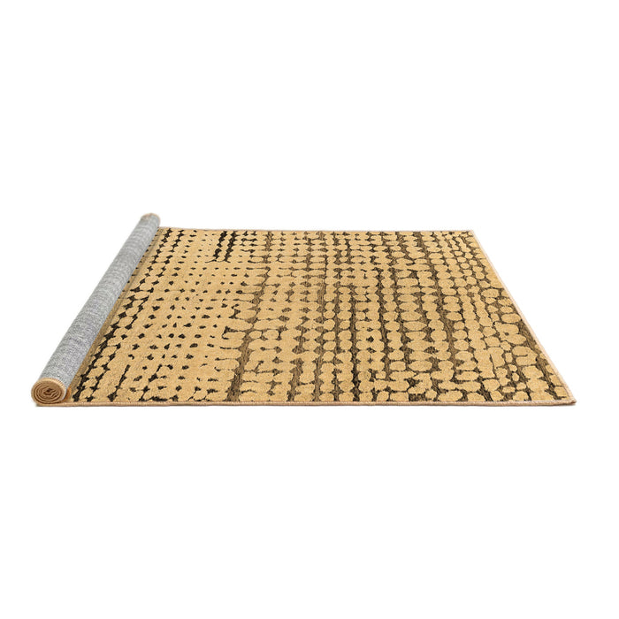 Sideview of Machine Washable Solid Brown Modern Rug, wshabs4384brn