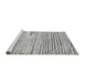 Sideview of Machine Washable Solid Gray Modern Rug, wshabs4384gry