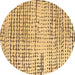 Round Solid Brown Modern Rug, abs4384brn