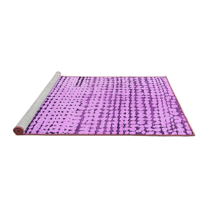 Sideview of Machine Washable Solid Purple Modern Area Rugs, wshabs4384pur