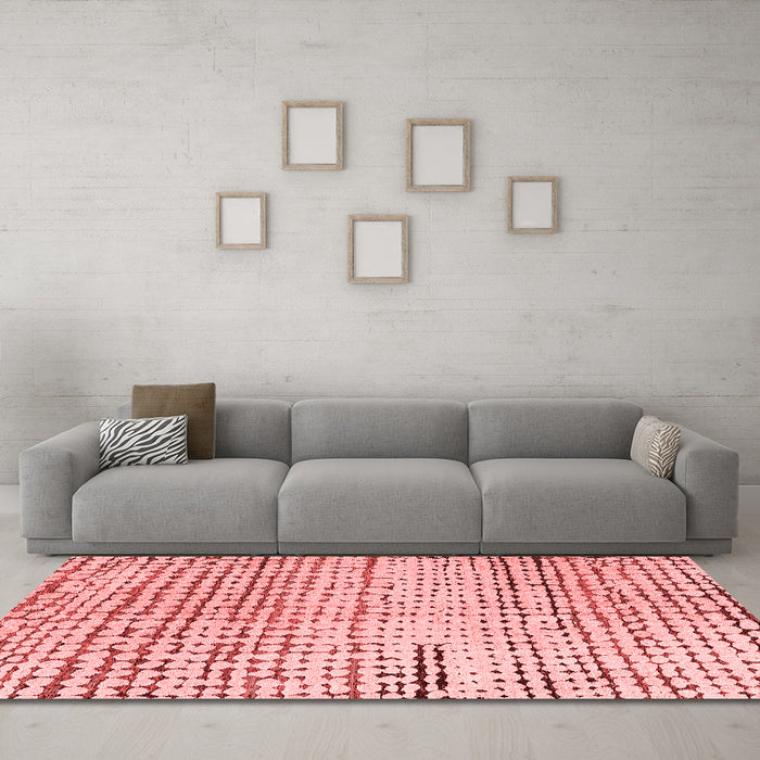 Modern Red Washable Rugs