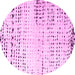 Round Solid Pink Modern Rug, abs4385pnk