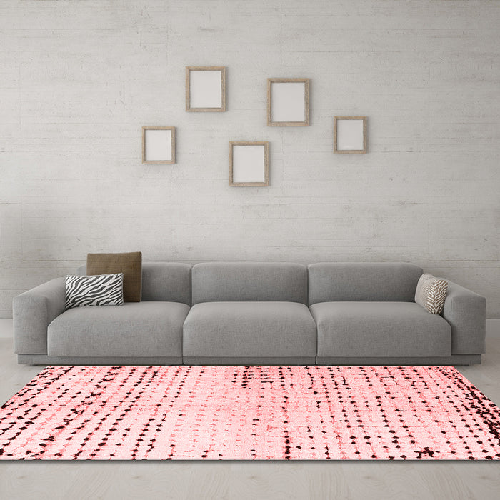 Modern Red Washable Rugs