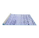 Sideview of Machine Washable Solid Blue Modern Rug, wshabs4385blu