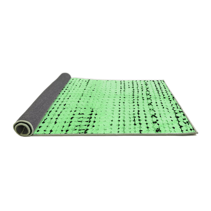 Sideview of Solid Emerald Green Modern Rug, abs4385emgrn