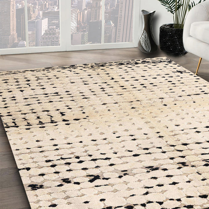 Machine Washable Abstract Camel Brown Rug in a Family Room, wshabs4385
