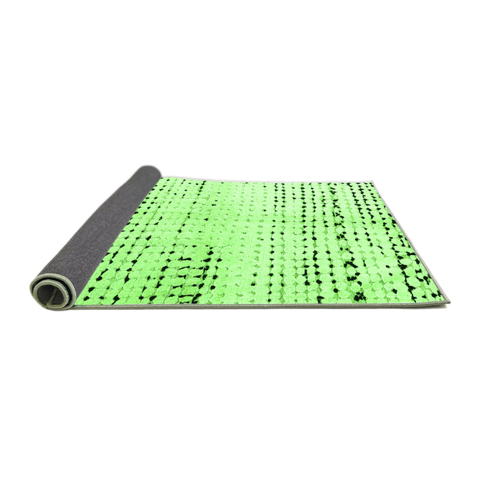 Sideview of Solid Green Modern Rug, abs4385grn
