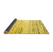 Sideview of Solid Yellow Modern Rug, abs4385yw