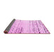 Sideview of Solid Pink Modern Rug, abs4385pnk