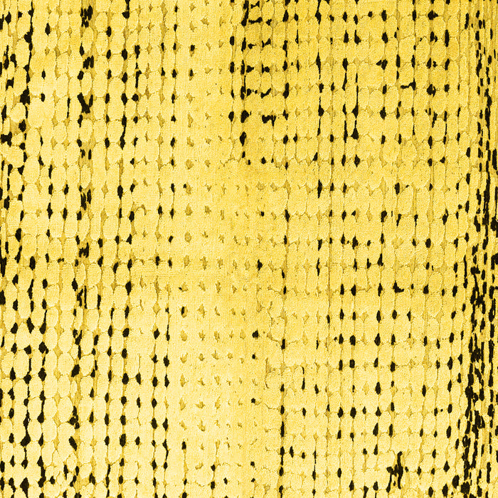 Square Solid Yellow Modern Rug, abs4385yw