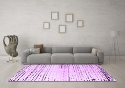 Machine Washable Solid Purple Modern Area Rugs in a Living Room, wshabs4385pur