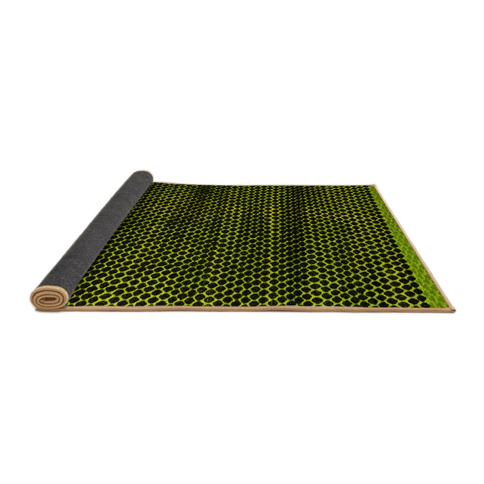 Sideview of Abstract Yellow Modern Rug, abs4386yw