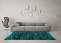 Machine Washable Abstract Turquoise Modern Rug, wshabs4386turq