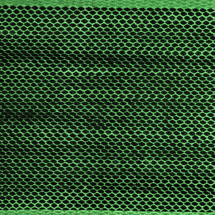 Square Machine Washable Abstract Emerald Green Modern Area Rugs, wshabs4386emgrn