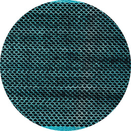 Round Abstract Black Modern Rug, abs4386