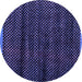 Round Abstract Purple Modern Rug, abs4386pur