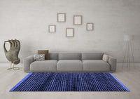 Machine Washable Abstract Blue Modern Rug, wshabs4386blu