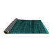 Sideview of Abstract Turquoise Modern Rug, abs4386turq